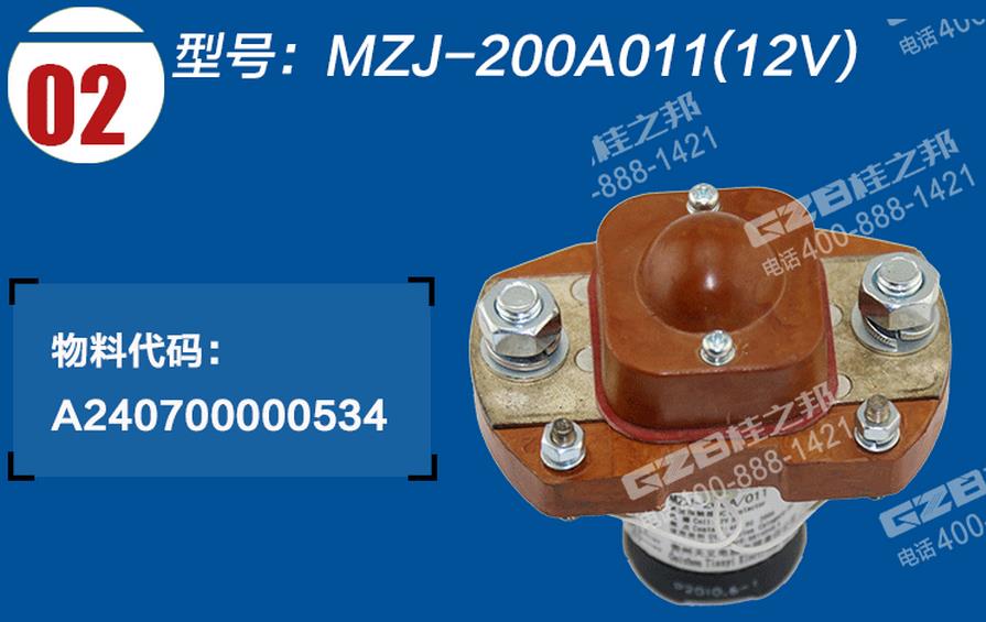 三一挖掘機直流接觸器